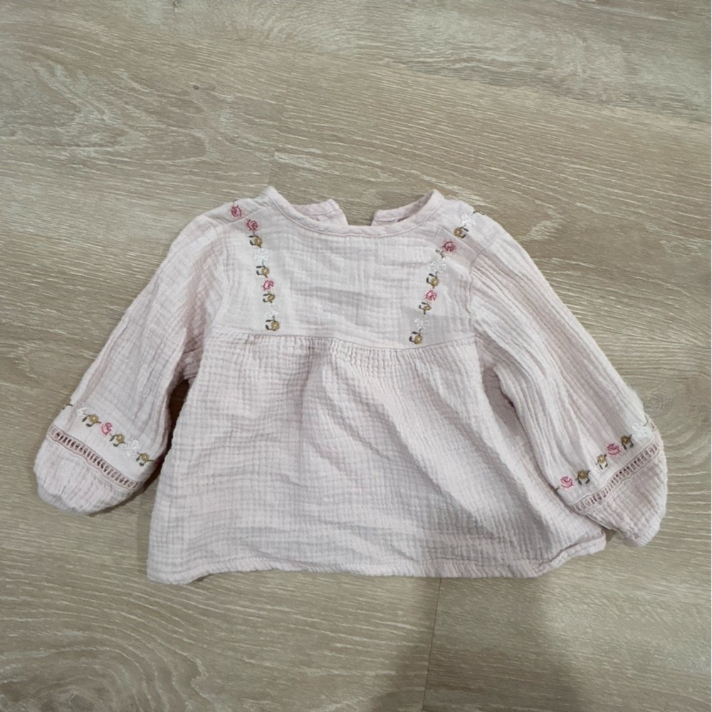 Pink Embroidered Baby girl Top boho Jessica Simpson 18 months